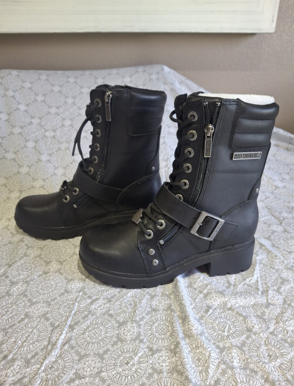 HARLEY DAVIDSON WOMENS SIZE 8 BIKER BOOTS